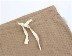 Petit Piao summer camel shorts pointelle